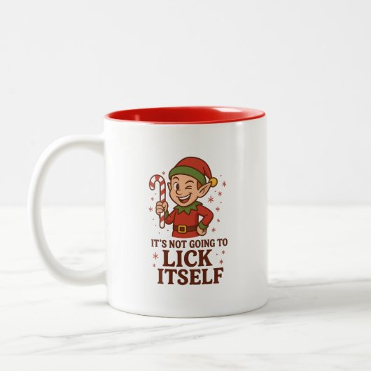 It's Not Going to Lick Itself Two-Tone Mug (Gauche)