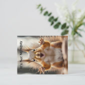 "It's Not Monday" gepersonaliseerde Squirrel Funny Briefkaart (Staand voorkant)