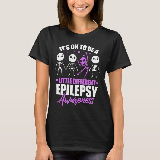 Its Ok To Be A Little Different Epilepsy Awareness T-shirt (Voorkant)