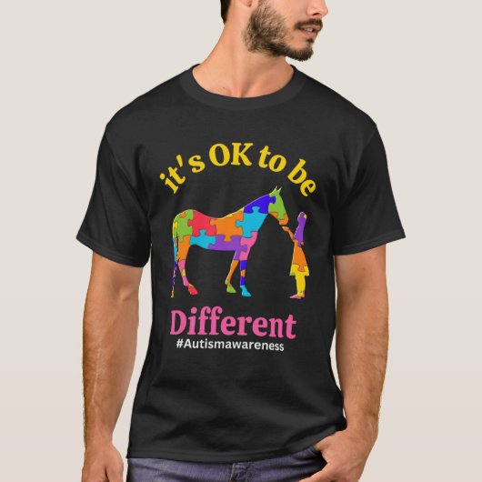 Its Ok To Be Different Autism Awareness Acceptance T-shirt (Voorkant)