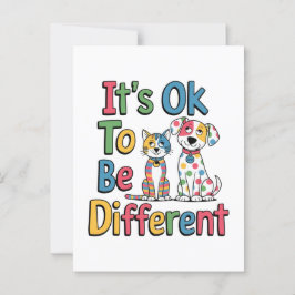It's ok to be different briefkaart