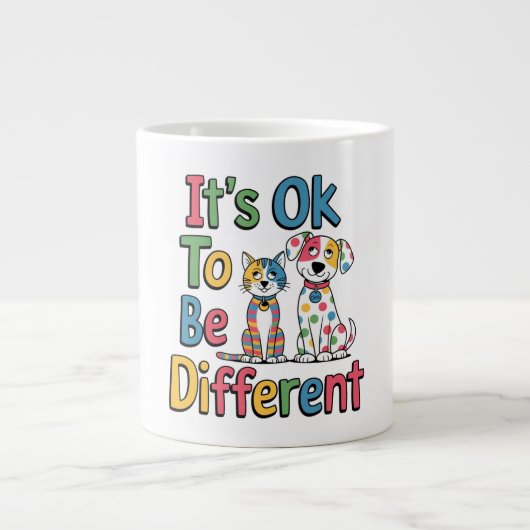 It's ok to be different extra grote beker (Voorkant)