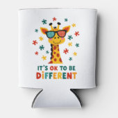 It's Ok To Be Different Giraffe Autism Awareness B Blikjeskoeler (Voorkant)