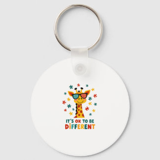 It's Ok To Be Different Giraffe Autism Awareness B Sleutelhanger