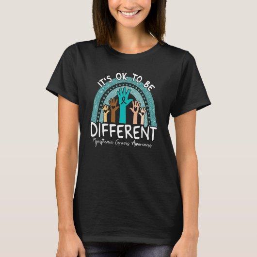 It's Ok To Be Different Myasthenia Gravis Awarenes T-shirt (Voorkant)
