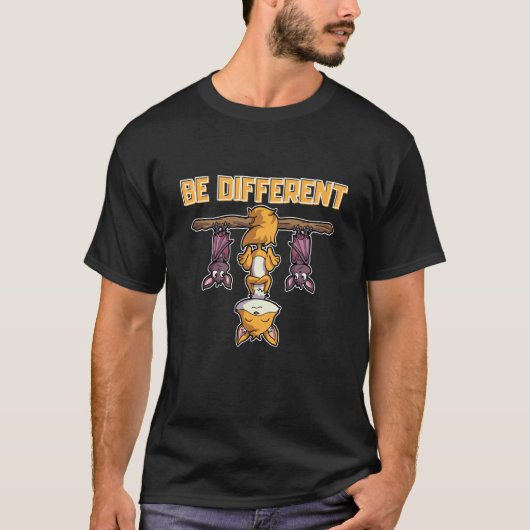 It's okay to be different Sei Anders Fox Bat 3 T-shirt (Voorkant)