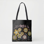 It's Okay To Boho Floral Tote Bag (Devant)