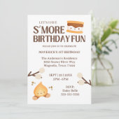 It's S'more Fun to Be One Kids 1st Birthday  Kaart (Staand voorkant)