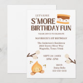 It's S'more Fun to Be One Kids 1st Birthday  Kaart (Voorkant / Achterkant)