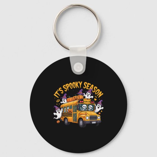 It's Soky Season Funny Teacher Halloween School Bu Sleutelhanger (Voorkant)