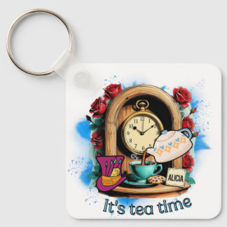 "It's Tea Time"– Alice in Wonderland Inspired Sleutelhanger