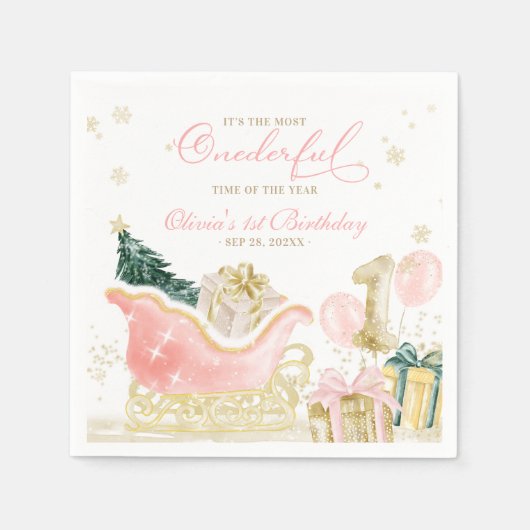 It's The Most Onederful Time of the Year Birthday Servet (Voorkant)