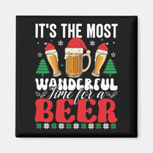 It's The Most Wonderful Time For A Beer Christmas Magneet