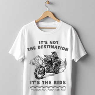 It's The Ride Vintage Skull Biker T-shirt