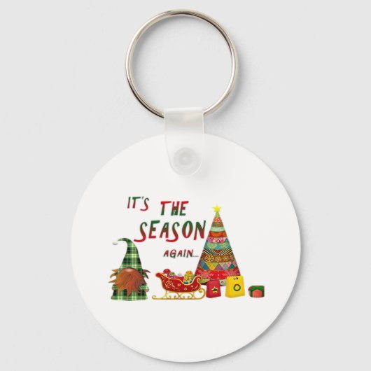 Its The Season Again Christmas Gnome Sleutelhanger (Voorkant)