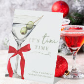 It's Tini Time Chic Dirty Martini Cocktail Bar Reclamebord Met Voetstuk