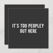 it's too peopley out here kaart (Voorkant / Achterkant)