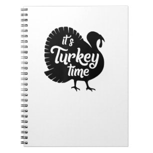 It's Turkey Time Shirt _ Schattigee Thanksgiving S Notitieboek