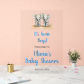 It's Twin Boys Baby Shower Welcome Acrl Acrylic Si (Mariage)
