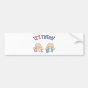 ITS TWINS (Jongen Meisje) Bumpersticker