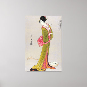 Itsutomi (1793) van Eishi Hosoda 1756-1829 Canvas Afdruk