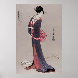 Itsutomi door Eishi Hosoda (1756-1829), Poster