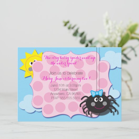 Itsy Bitsy Spider Invitation (Debout devant)