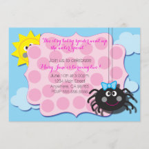Itsy Bitsy Spider Invitation