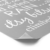 Itsy Bitsy Spider (letterlijk: heel klein spinnetj Poster (Hoek)