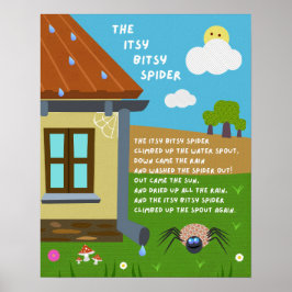 Itsy Bitsy Spider Nursery Rhyme Classroom Poster