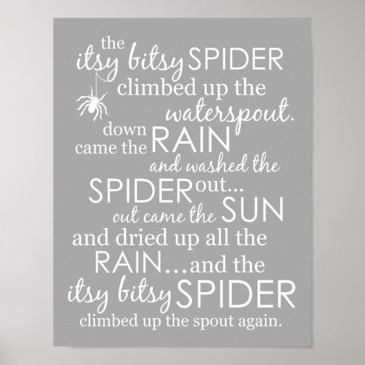 Itsy Bitsy Spider Poster (Voorkant)