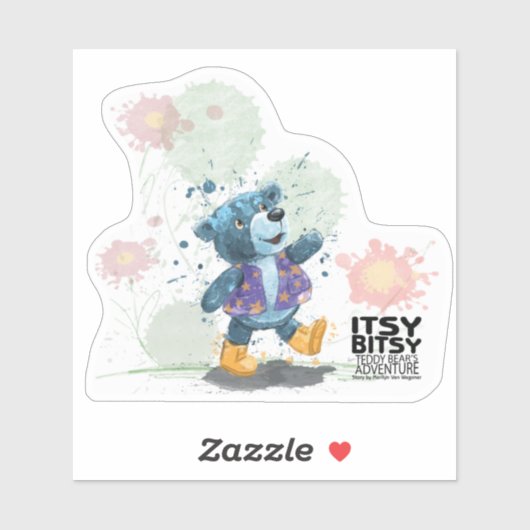 Itsy Bitsy Teddy Bear Willie Sticker (Vel)