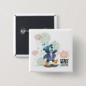 Itsy Bitsy Teddy Bear Willie Vierkante Button 5,1 Cm (Voorkant /achterkant)