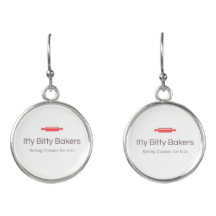Itty Bitty Bakers logo oorbellen