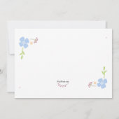 Itty Bitty Flowers Uitnodiging (Achterkant)