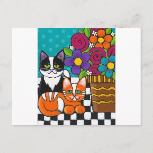 Itty Bitty Katten Briefkaart (Voorkant)