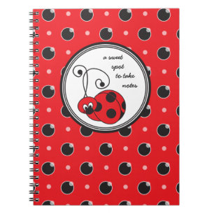 Itty Bitty Ladybug-laptop - Rood Notitieboek
