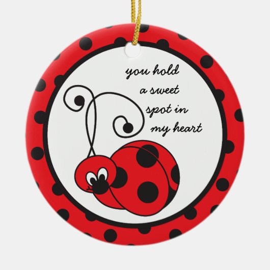 Itty Bitty Ladybug Love Ornament (Voorkant)