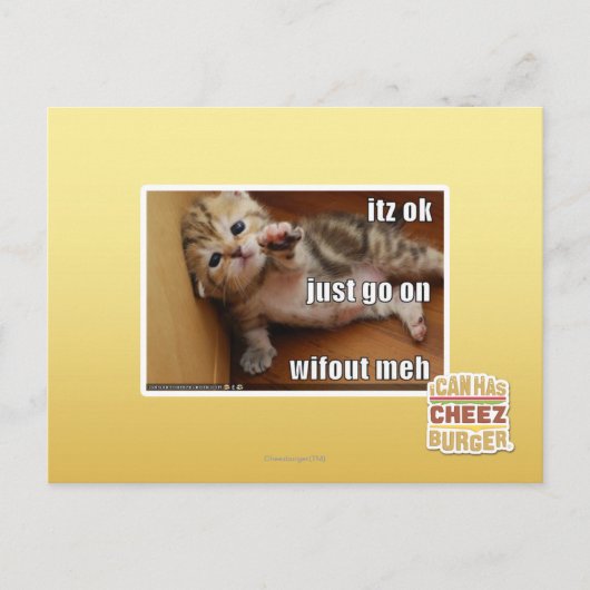 Itz ok, ga gewoon verder zonder fout mannen briefkaart (Voorkant)