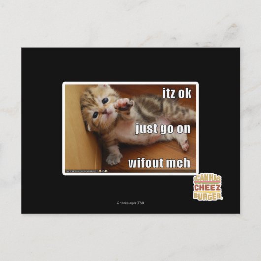 Itz ok, ga gewoon verder zonder fout mannen briefkaart (Voorkant)