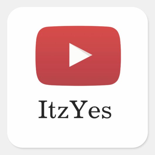 ItzYes YouTube-Sticker Vierkante Sticker (Voorkant)