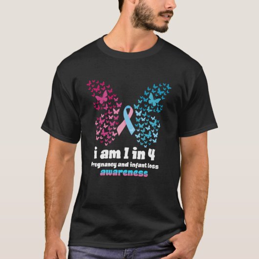 IU2019m 1 op 4 Zwangerschap en Baby Bewustzijn van T-shirt (Voorkant)