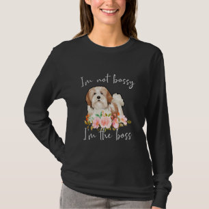 IU2019M Niet Bossy IU2019M De baas Lhasa Apso T-shirt