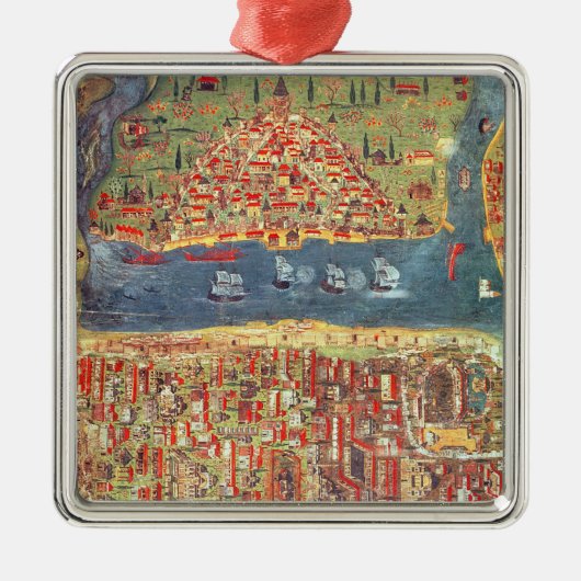 IUK T.5964 Uitzicht Istanbul Metalen Ornament (Voorkant)