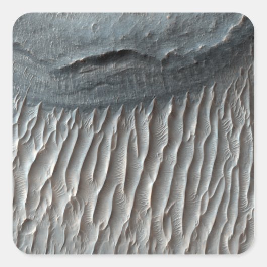 Ius Chasma, een grote canyon op Mars Vierkante Sticker (Voorkant)