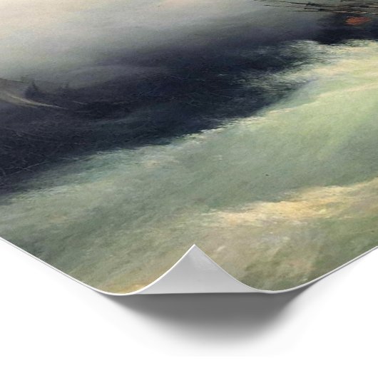 Ivan Aivazovsky - Scheept in een Storm Poster (Hoek)