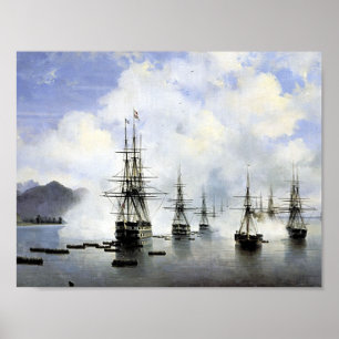 Ivan Aivazovsky- The Landing in Subashi Poster