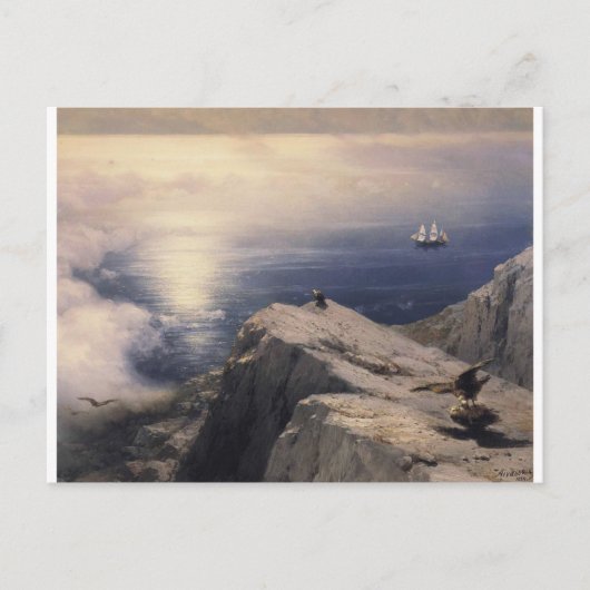 Ivan Aivazovsky  waterboot schilderij oud Briefkaart (Voorkant)