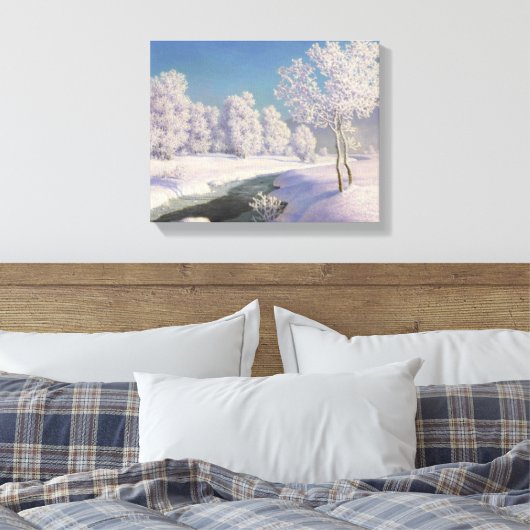 Ivan Choultse Winter Morning in Engadine Canvas Afdruk (Insitu (Slaapkamer))