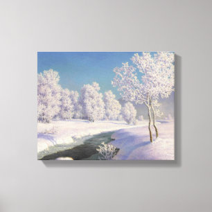 Ivan Choultse Winter Morning in Engadine Canvas Afdruk